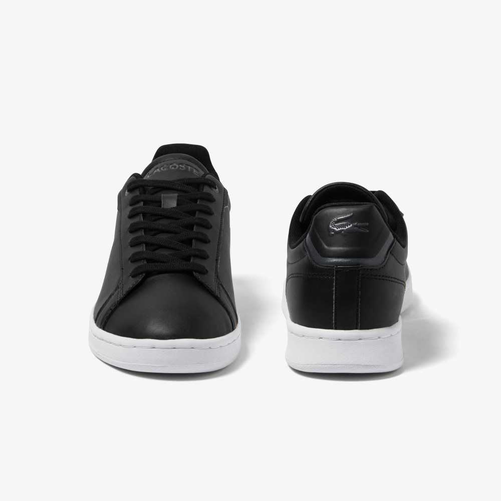 Black/White Lacoste Carnaby Pro BL Leather Tonal Sneakers | STQLCZ-981