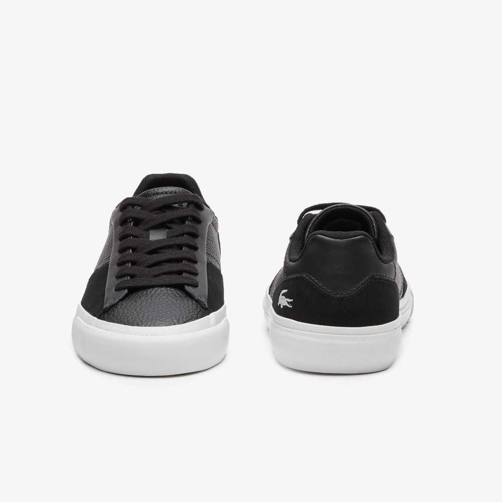 Black/White Lacoste L006 Leather Sneakers | AOGRKJ-764