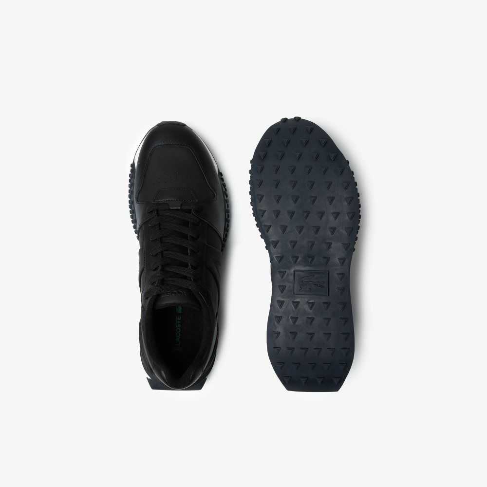 Black/White Lacoste L-Spin Deluxe 2.0 Sneakers | KVREOY-810