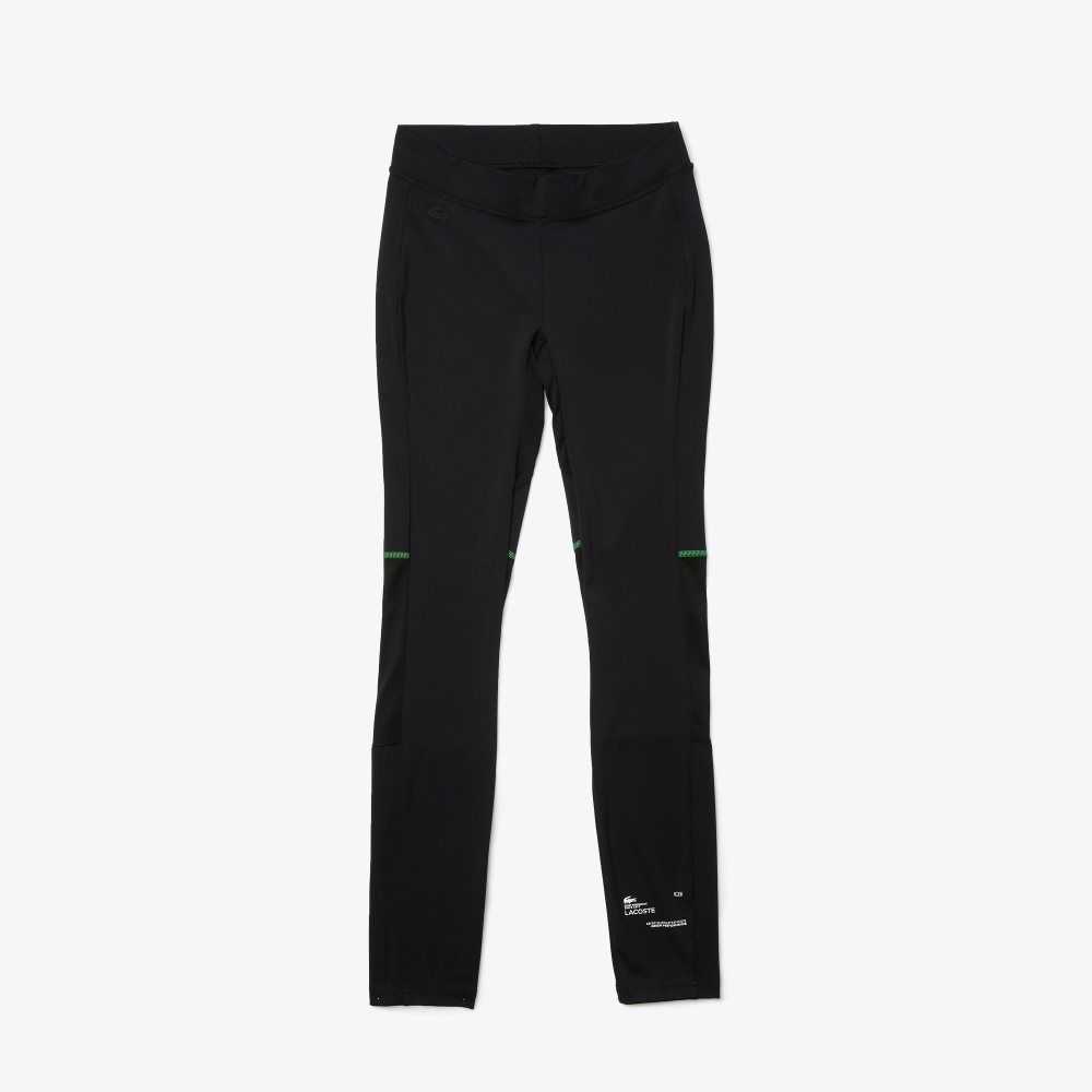 Black / White Lacoste SPORT Leggings | VFEPXD-563