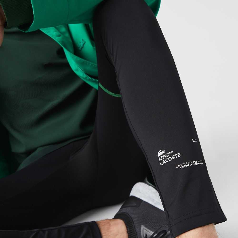 Black / White Lacoste SPORT Leggings | VFEPXD-563