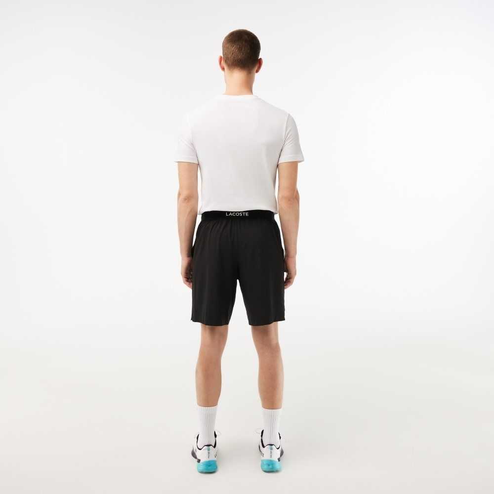 Black / White Lacoste SPORT Ultra-Light Shorts | FLCARK-908