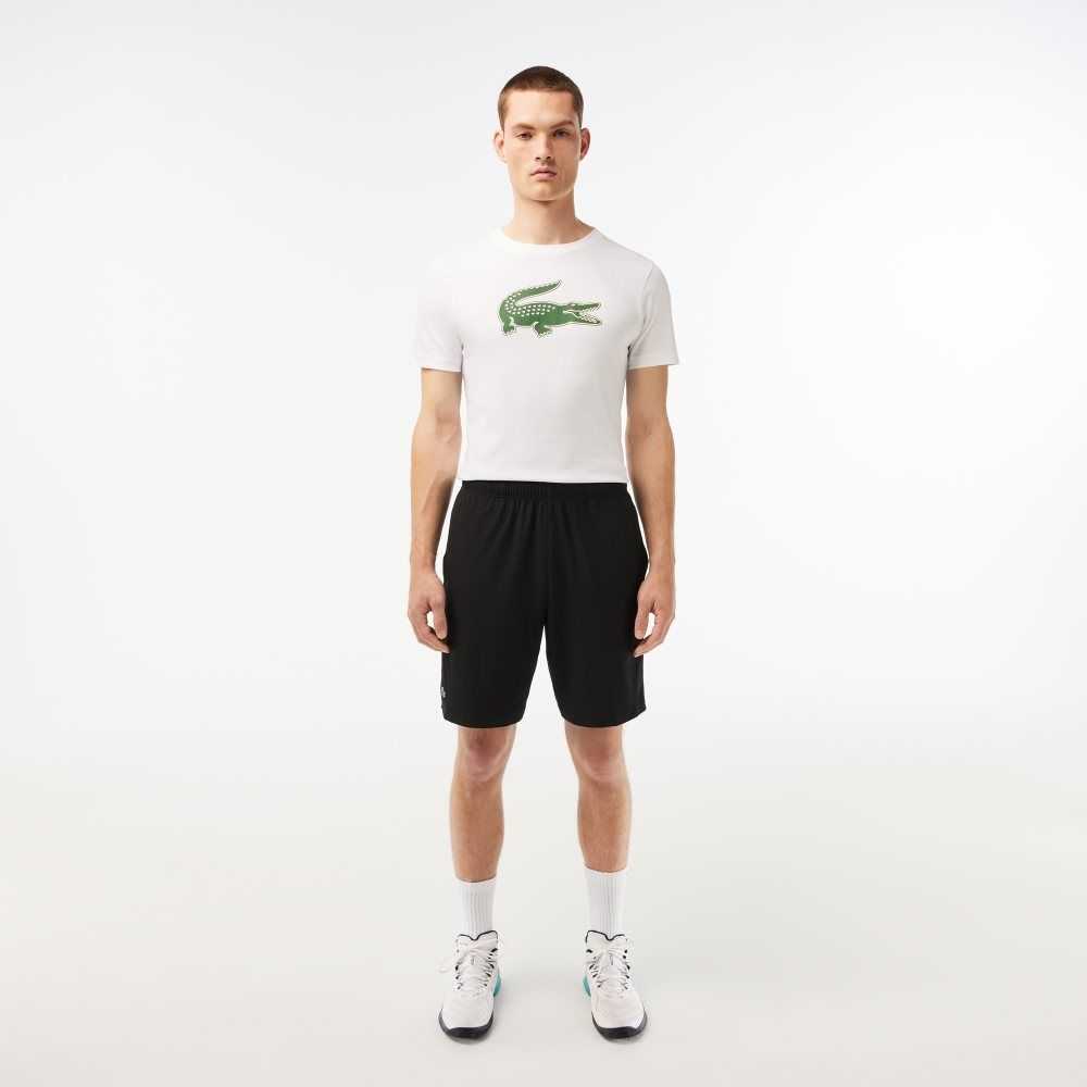 Black / White Lacoste SPORT Ultra-Light Shorts | FLCARK-908