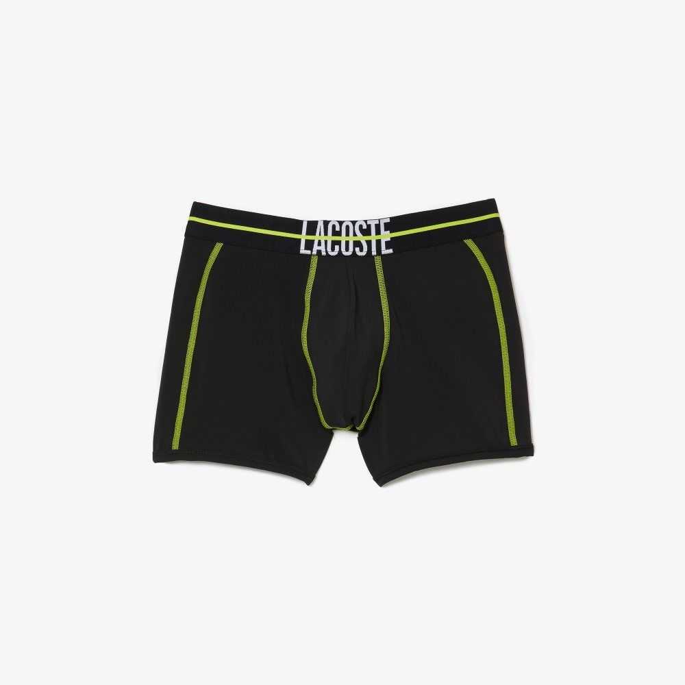 Black / Yellow Lacoste Seamless Jersey Trunk | XNHCBY-231