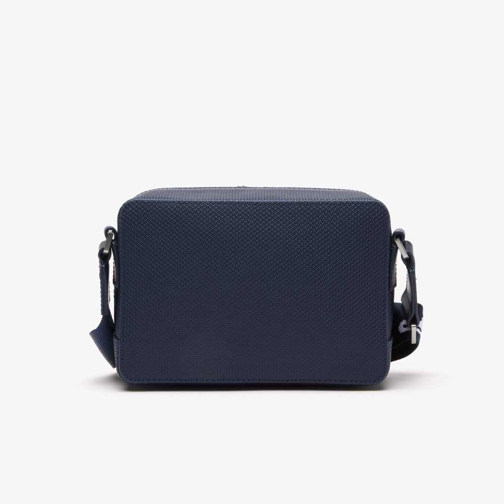 Bleu Nuit Blanc Lacoste Chantaco Logo Strap Bag | UFLKNB-094