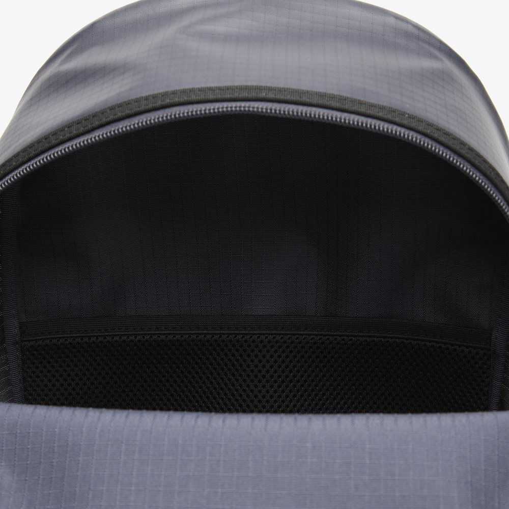 Bleu Nuit Noir Lacoste Contrast Branding Backpack | KZNLBV-713