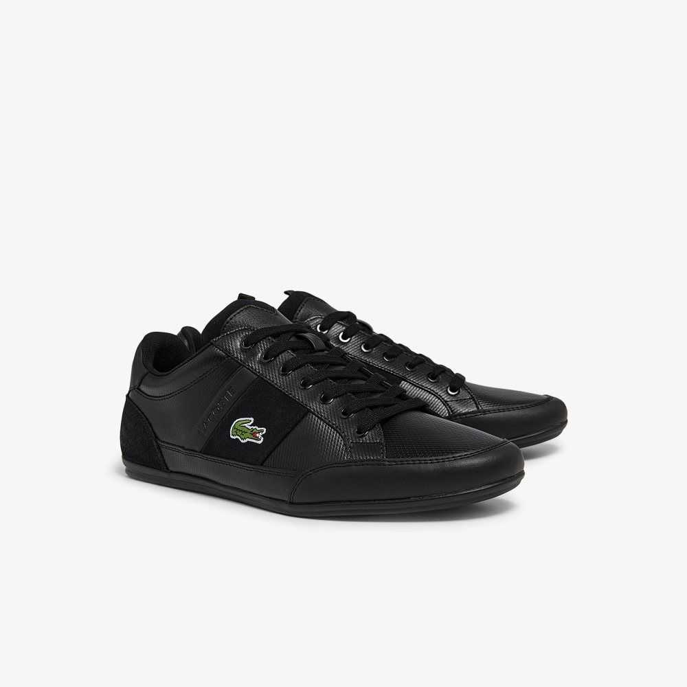 Blk/Blk Lacoste Chaymon BL Leather Tonal Sneakers | SHTYXB-168