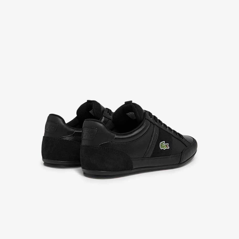 Blk/Blk Lacoste Chaymon BL Leather Tonal Sneakers | SHTYXB-168