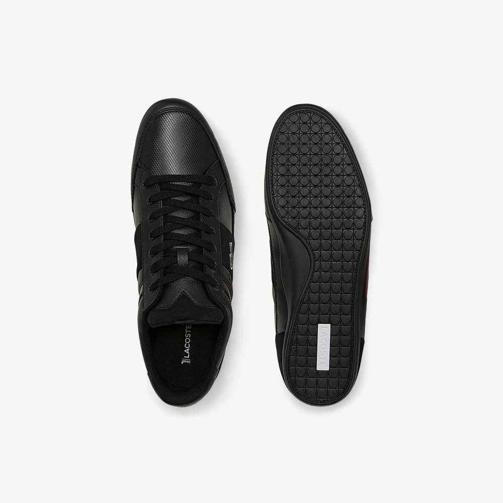 Blk/Blk Lacoste Chaymon BL Leather Tonal Sneakers | SHTYXB-168