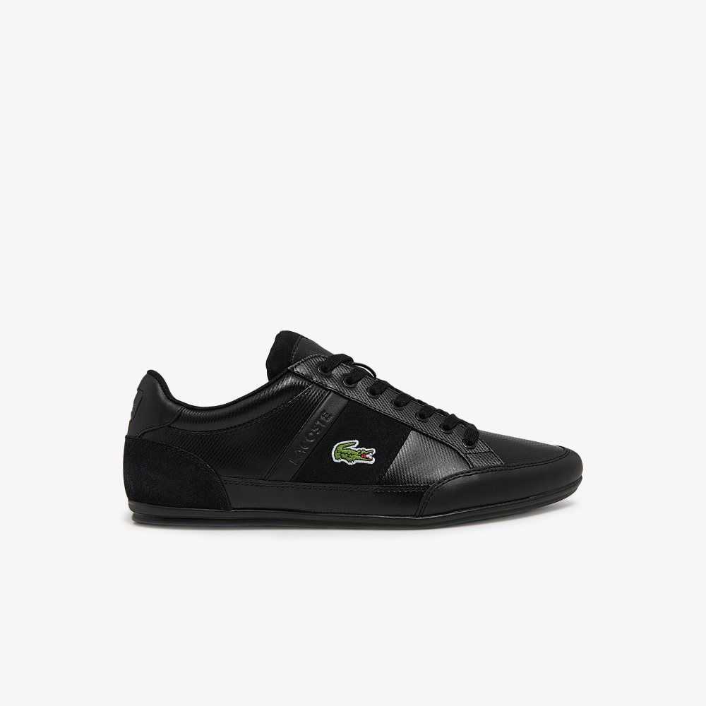 Blk/Blk Lacoste Chaymon BL Leather Tonal Sneakers | SHTYXB-168