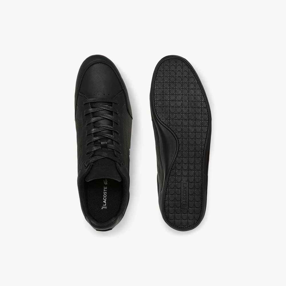 Blk/Blk Lacoste Chaymon Crafted Leather Sneakers | ENMLWK-276