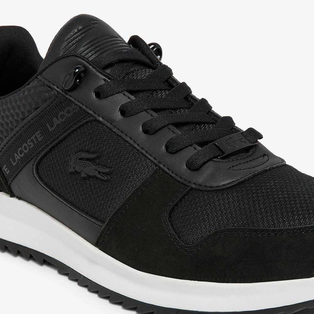 Blk/Blk Lacoste Joggeur 2.0 Leather Sneakers | ILFYVO-069