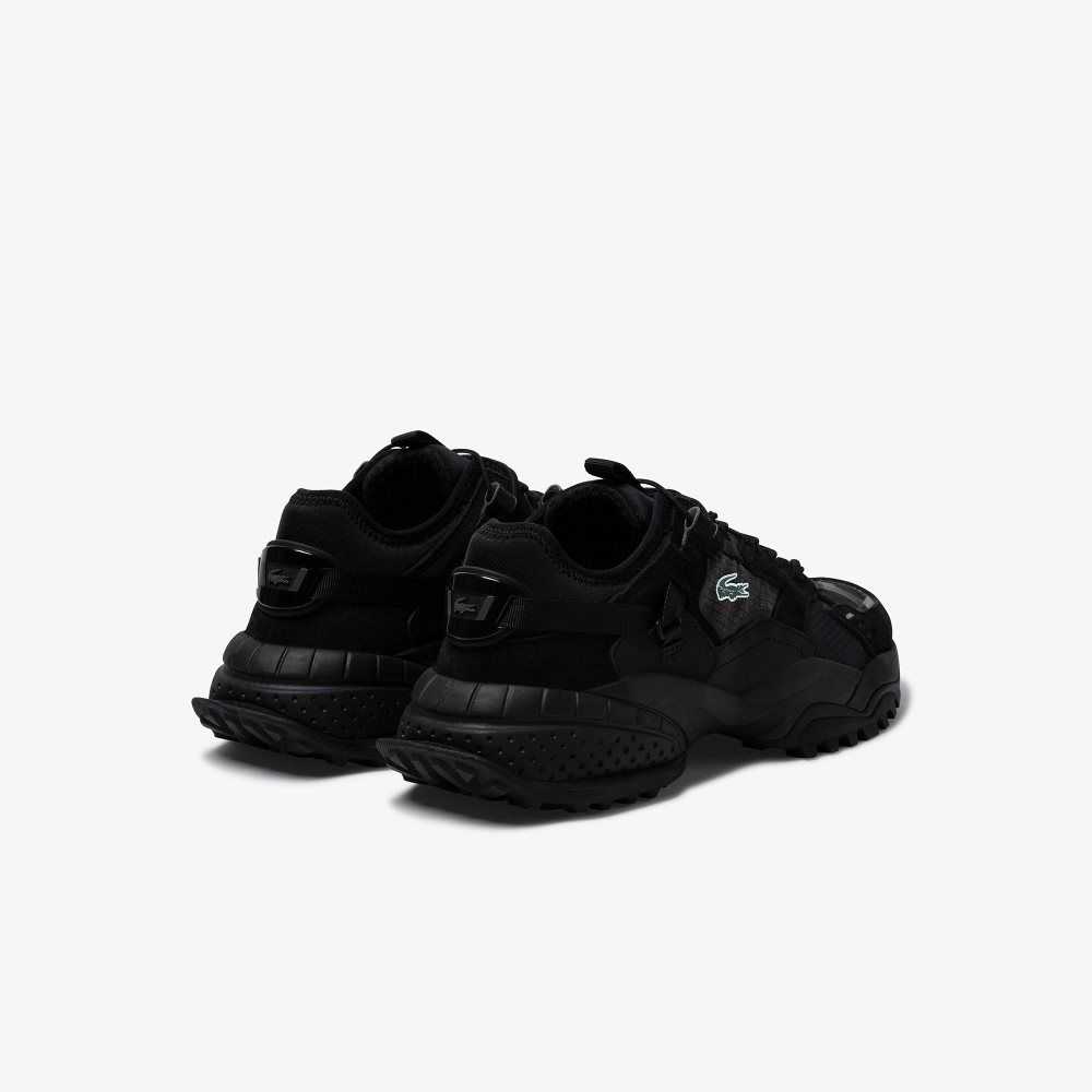 Blk/Blk Lacoste L-Guard Breaker Textile and Suede Sneakers | VOPQAF-648