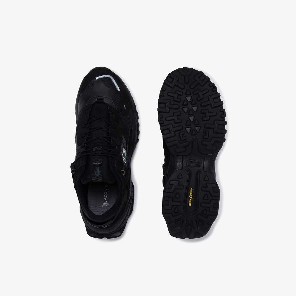 Blk/Blk Lacoste L-Guard Breaker Textile and Suede Sneakers | VOPQAF-648