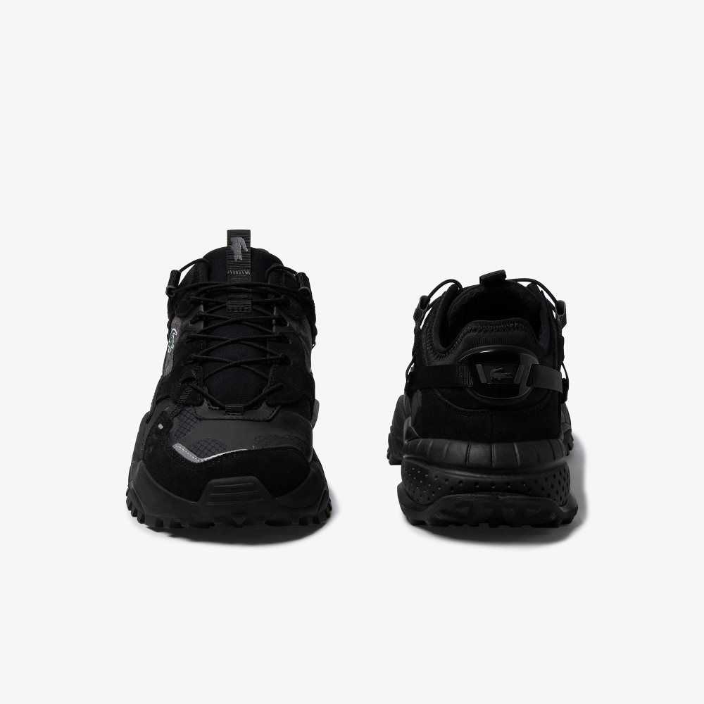 Blk/Blk Lacoste L-Guard Breaker Textile and Suede Sneakers | VOPQAF-648