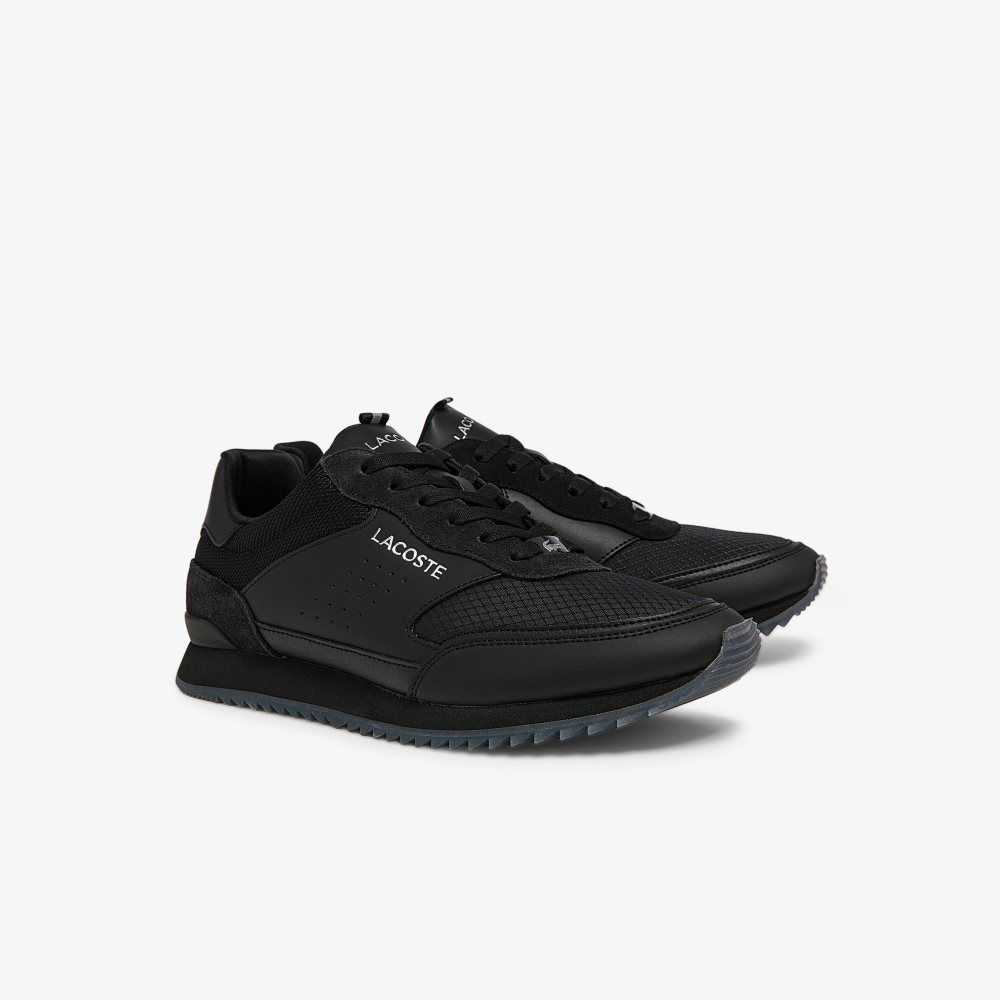 Blk/Blk Lacoste Partner Luxe Sneakers | WRMYNS-087