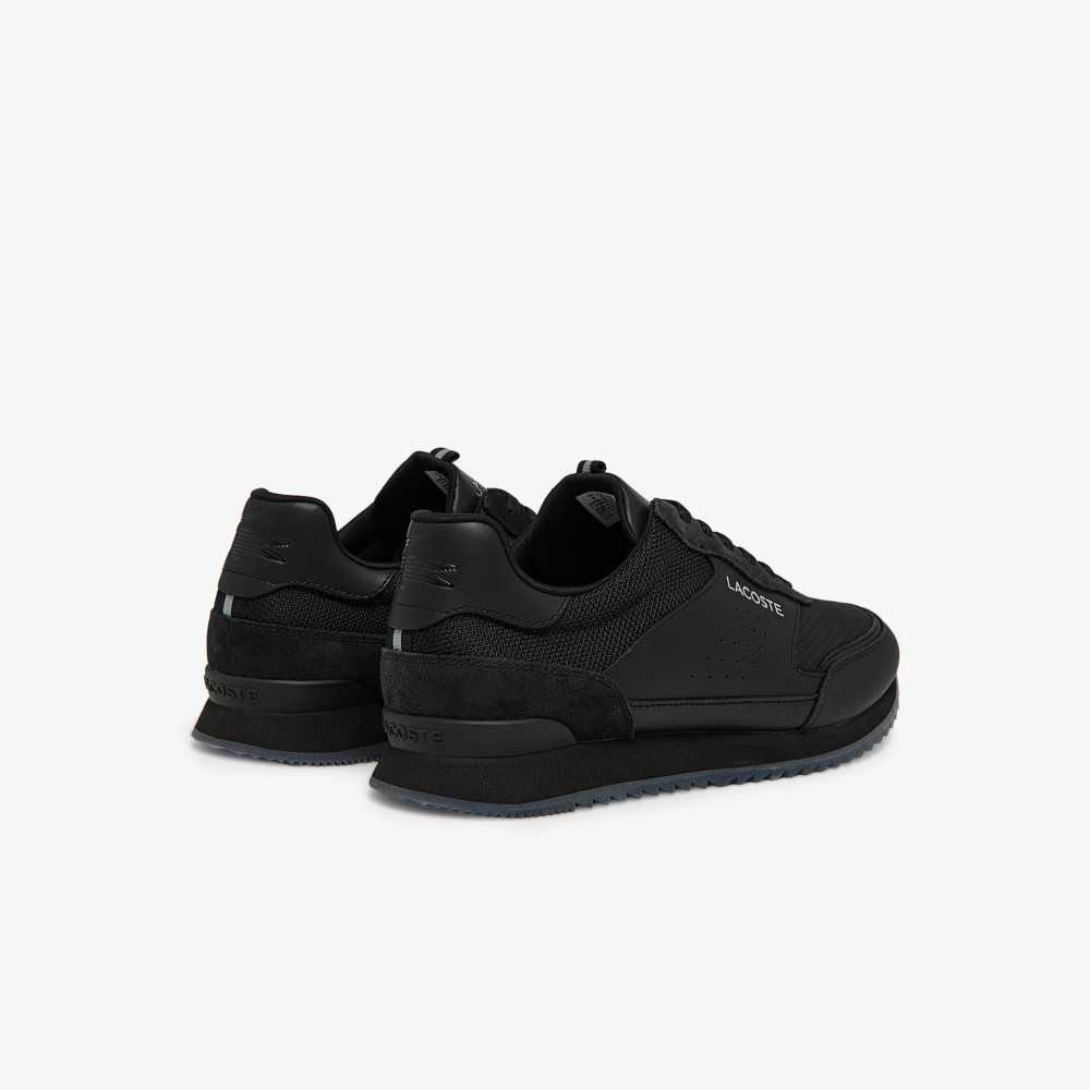 Blk/Blk Lacoste Partner Luxe Sneakers | WRMYNS-087