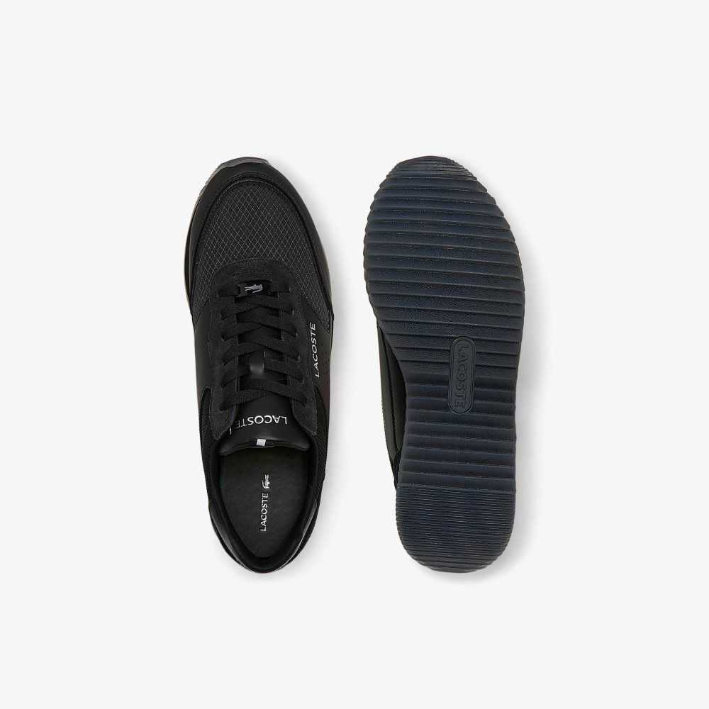 Blk/Blk Lacoste Partner Luxe Sneakers | WRMYNS-087