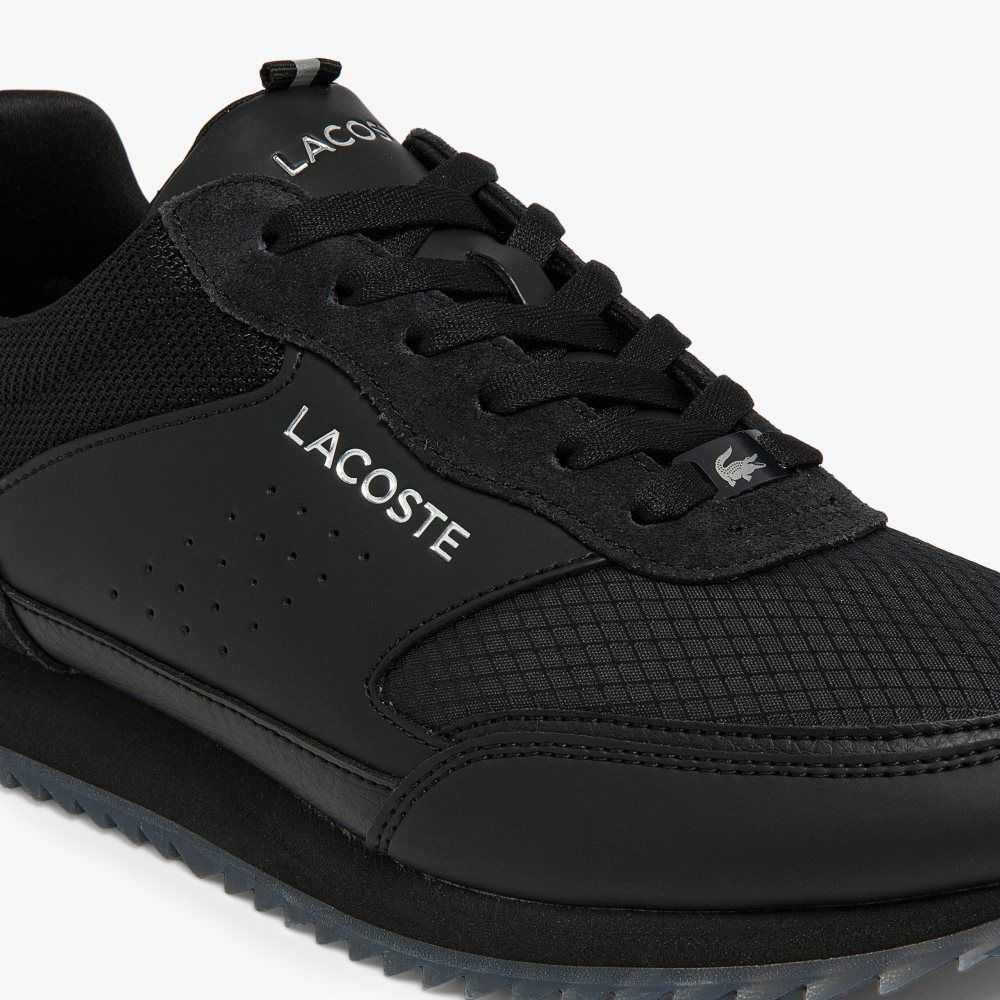 Blk/Blk Lacoste Partner Luxe Sneakers | WRMYNS-087