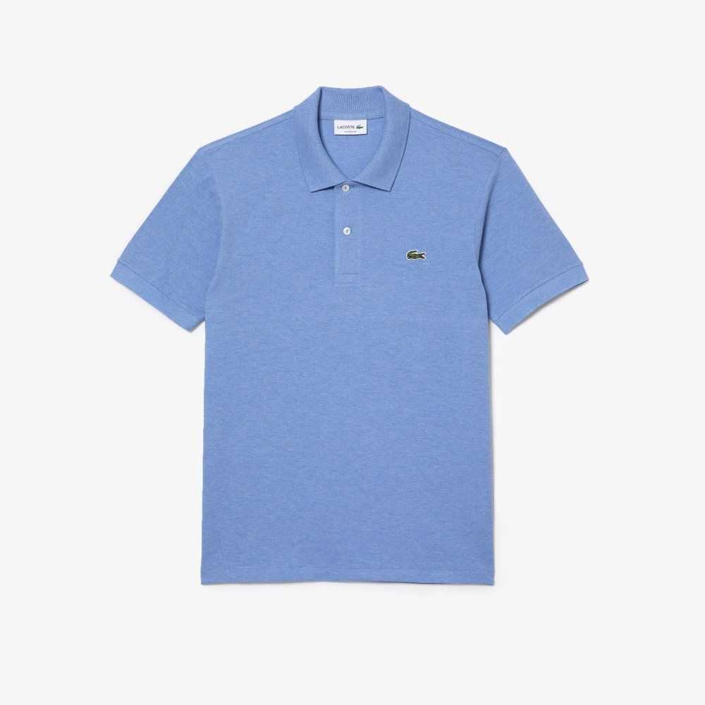 Blue Chine Lacoste Original L.12.12 Heathered Petit Pique Cotton Polo | ALGTJC-031