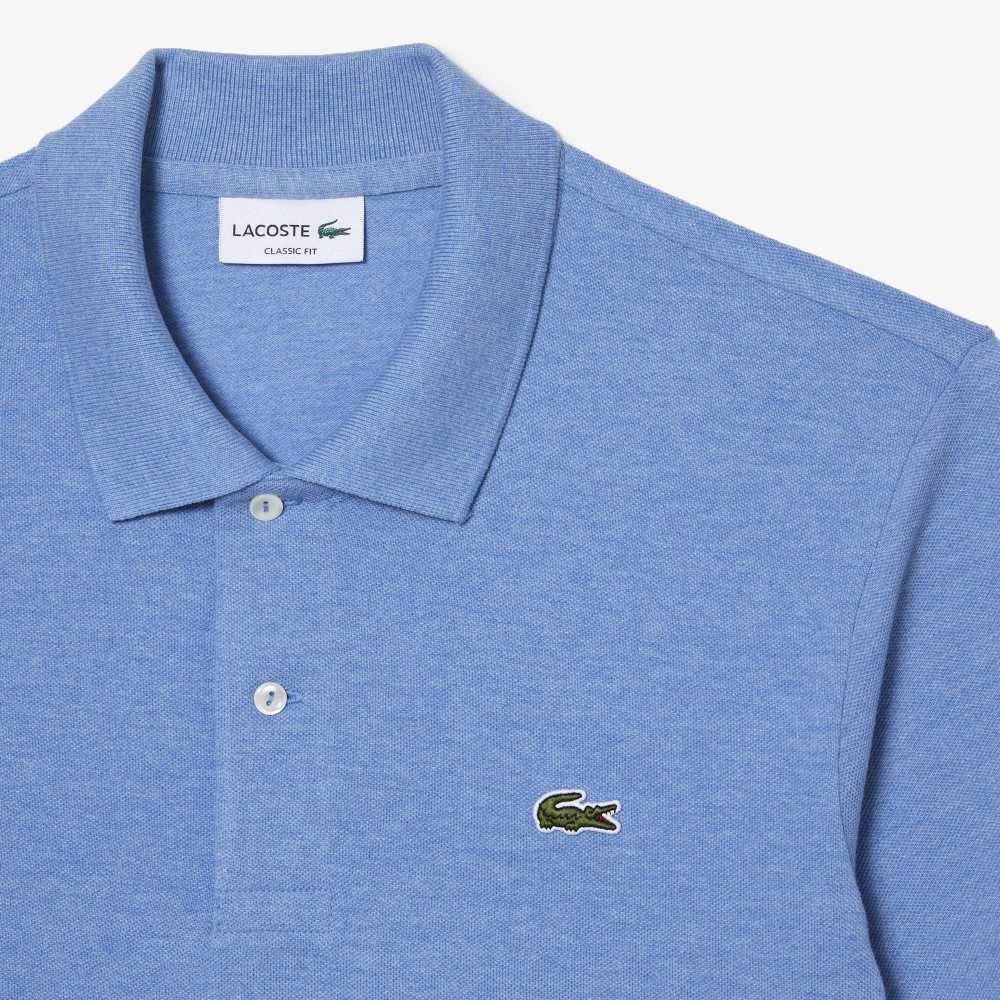 Blue Chine Lacoste Original L.12.12 Heathered Petit Pique Cotton Polo | ALGTJC-031