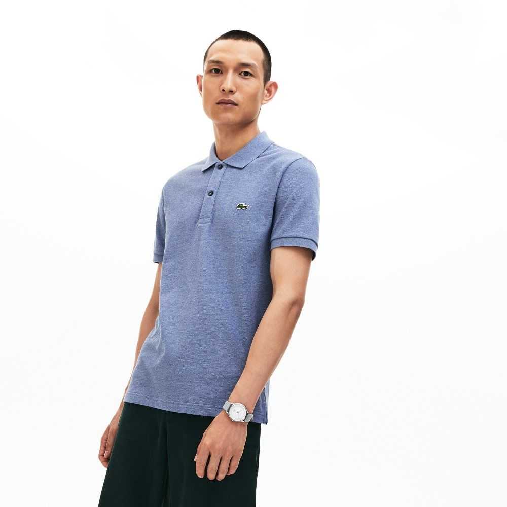 Blue Chine Lacoste Original L.12.12 Slim Fit Petit Pique Cotton Polo | NQOXLC-041