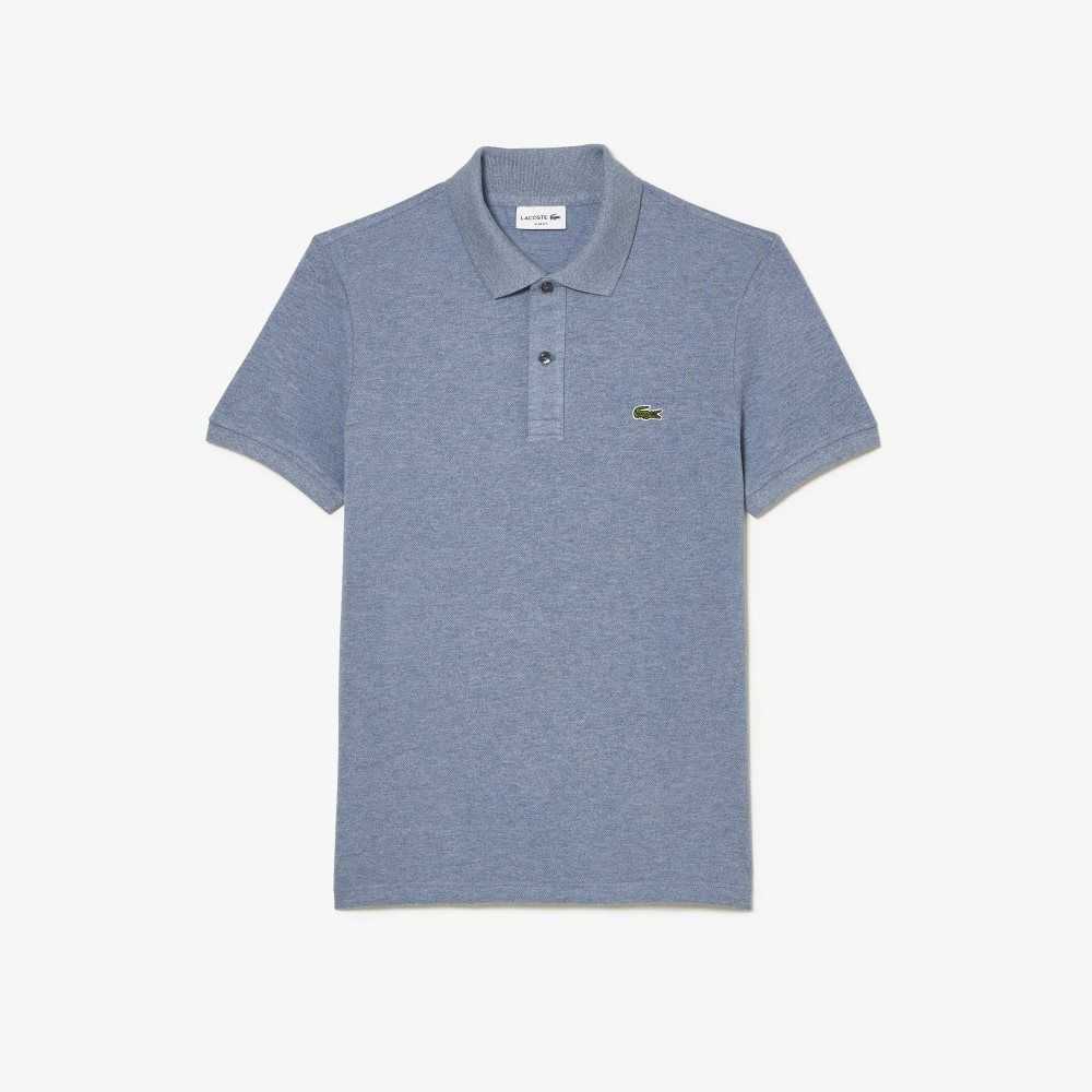 Blue Chine Lacoste Original L.12.12 Slim Fit Petit Pique Cotton Polo | NQOXLC-041