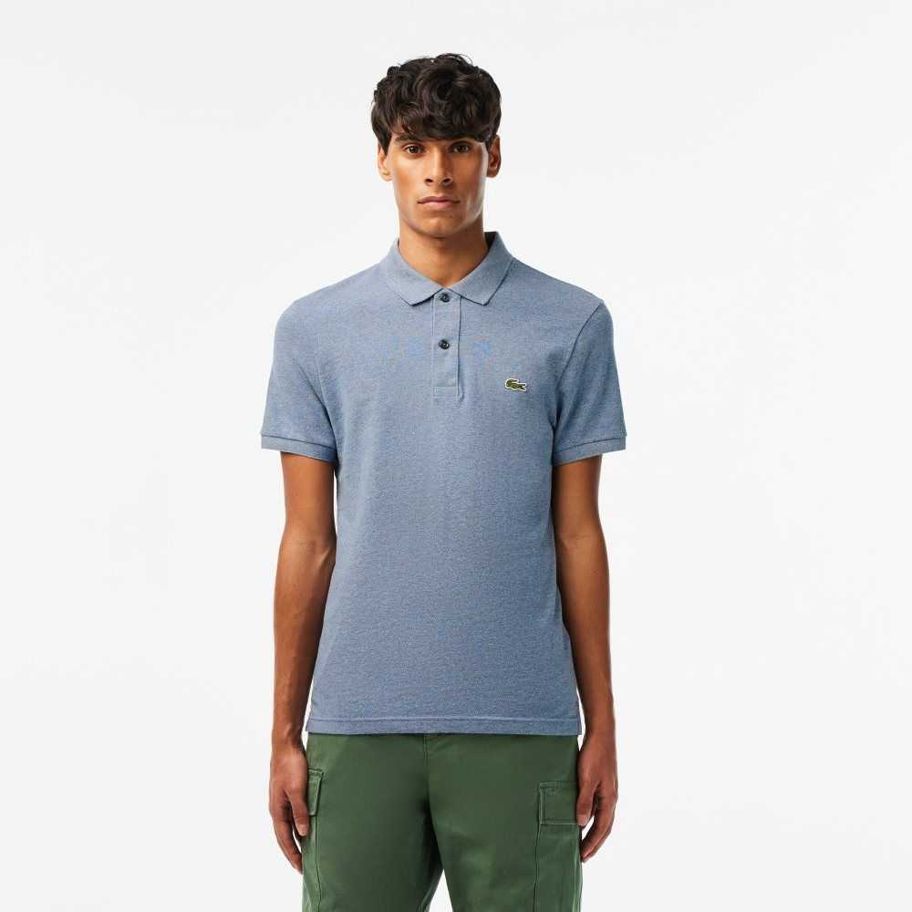 Blue Chine Lacoste Original L.12.12 Slim Fit Petit Pique Cotton Polo | NQOXLC-041