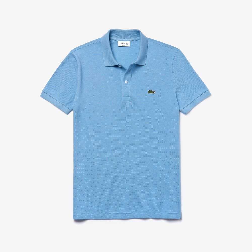 Blue Chine Lacoste Original L.12.12 Slim Fit Petit Pique Cotton Polo | VBOZHC-671