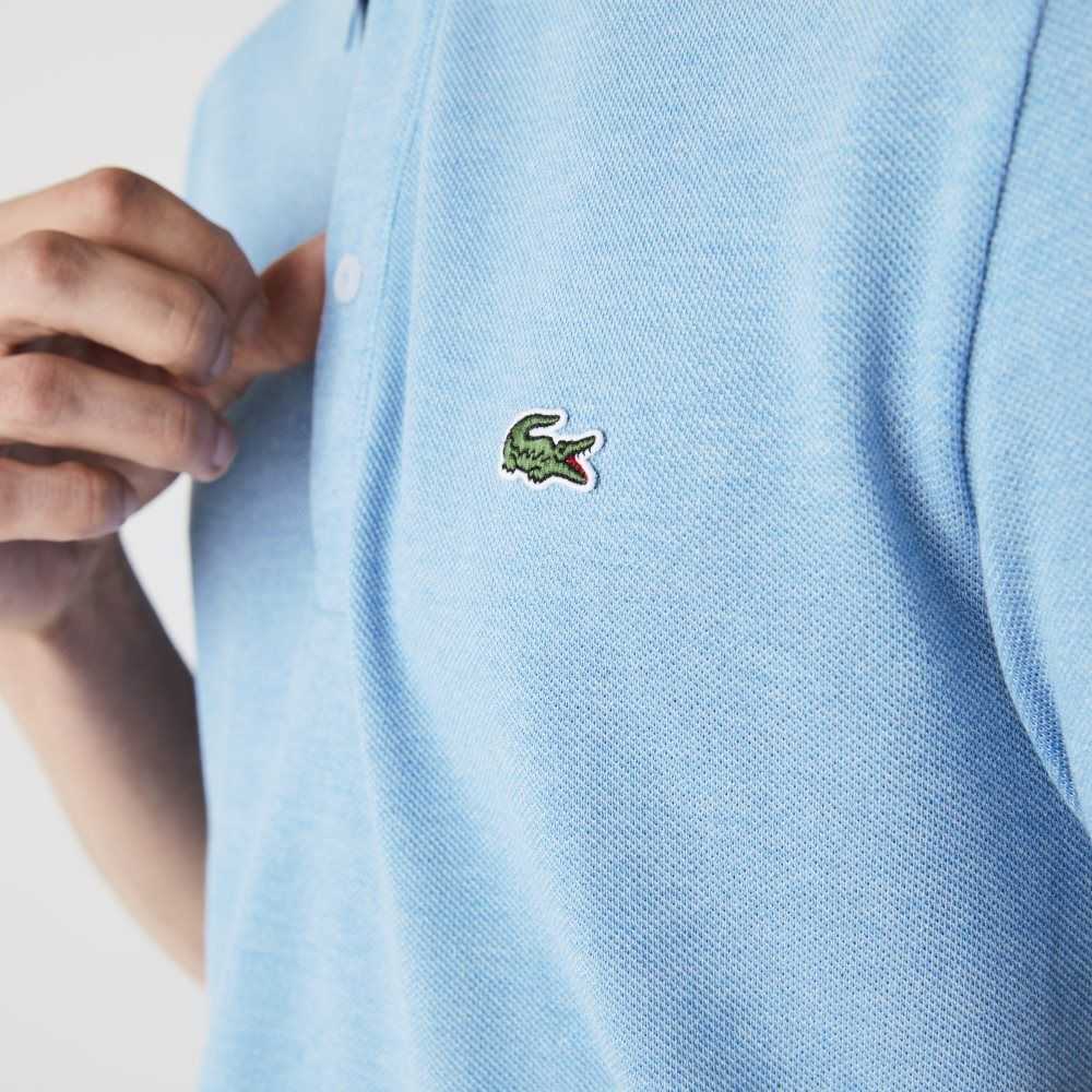 Blue Chine Lacoste Original L.12.12 Slim Fit Petit Pique Cotton Polo | VBOZHC-671