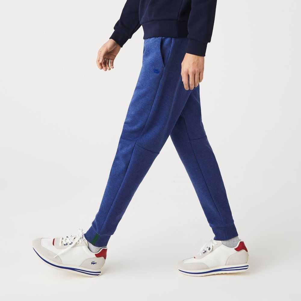 Blue Chine Lacoste Slim Fit Heathered Cotton Blend Tracksuit Pants | YDURHM-615