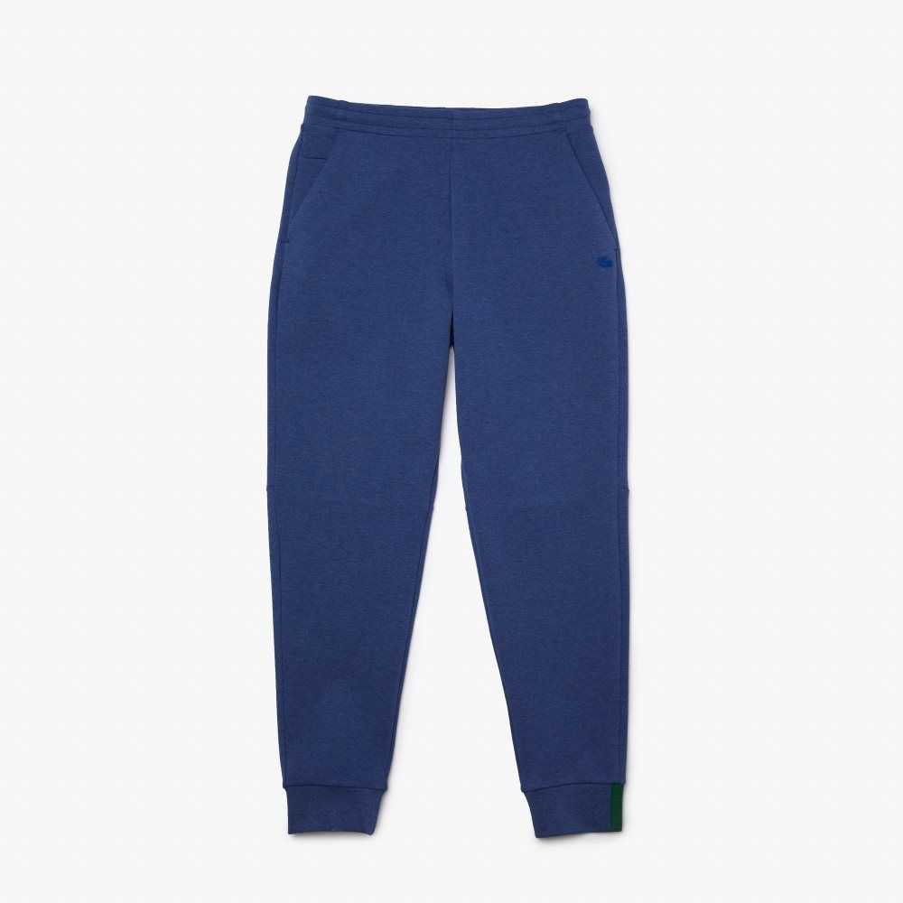 Blue Chine Lacoste Slim Fit Heathered Cotton Blend Tracksuit Pants | YDURHM-615