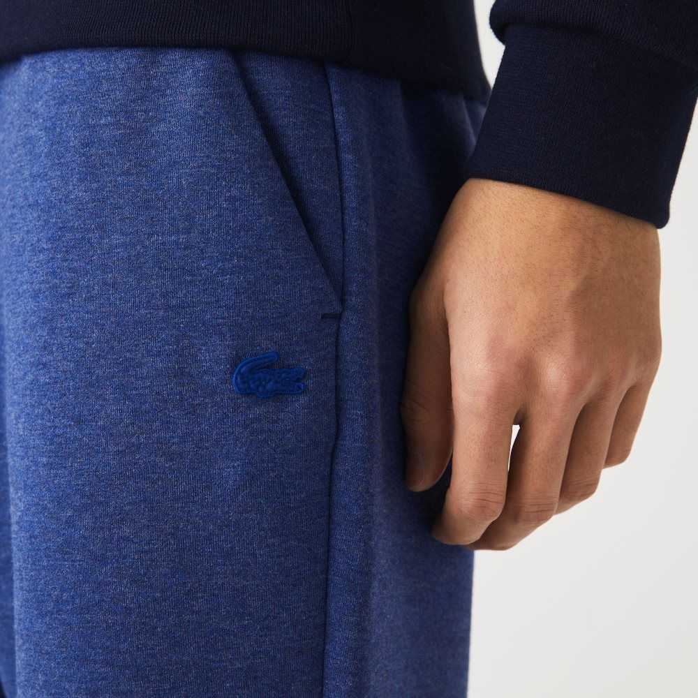 Blue Chine Lacoste Slim Fit Heathered Cotton Blend Tracksuit Pants | YDURHM-615