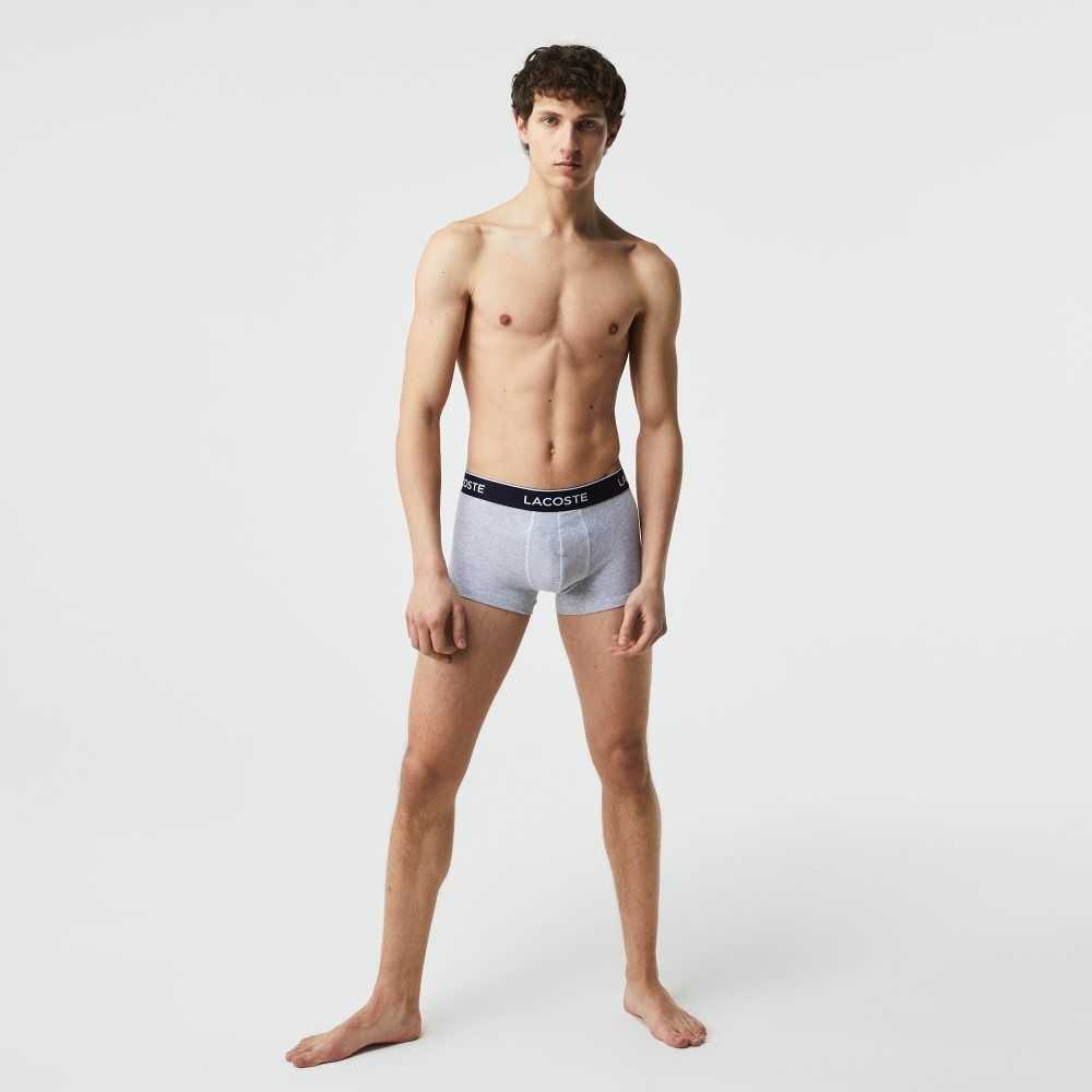 Blue / Grey Chine Lacoste Casual Boxer Brief 3-Pack | IMFUON-106