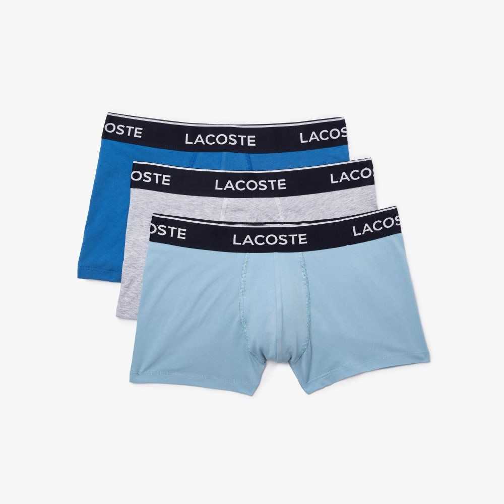 Blue / Grey Chine Lacoste Casual Boxer Brief 3-Pack | IMFUON-106