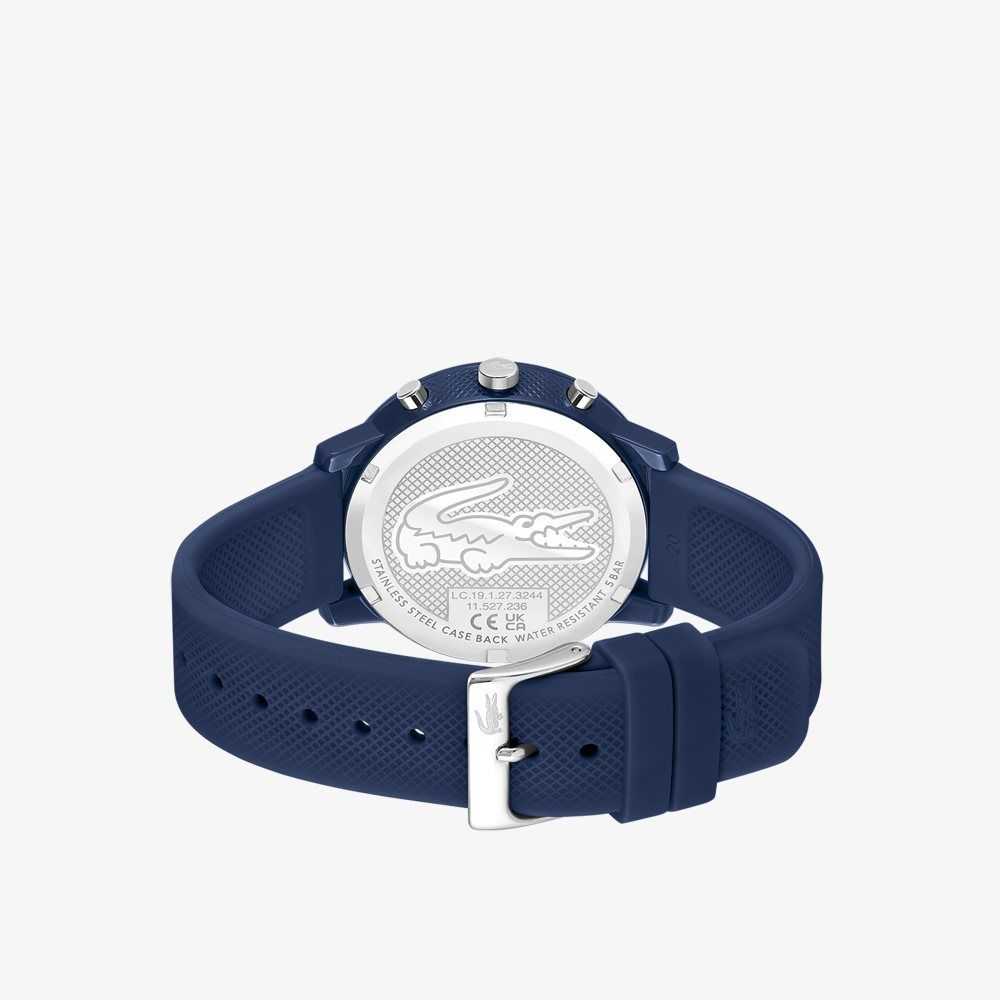 Blue Lacoste 12.12 Chrono Watch Blue Silicone | HDFGOS-340