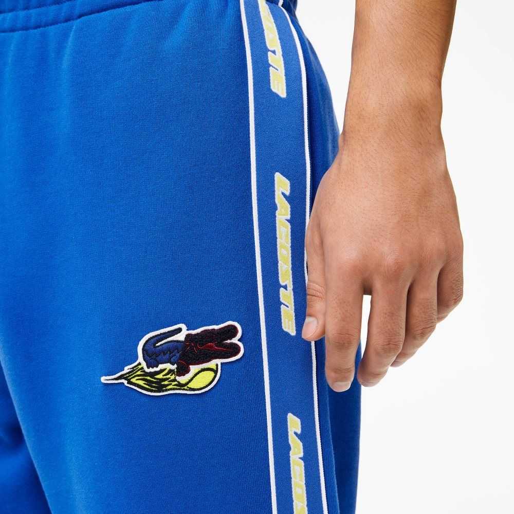 Blue Lacoste Branded Band Trackpants | PKWGDF-378