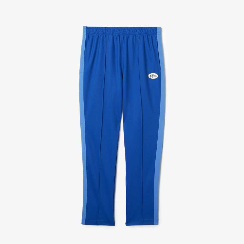 Blue Lacoste Contrast Side Band Trackpants | WJUFNB-591