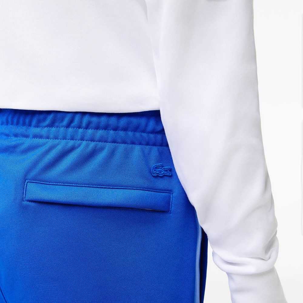 Blue Lacoste Contrast Side Band Trackpants | WJUFNB-591