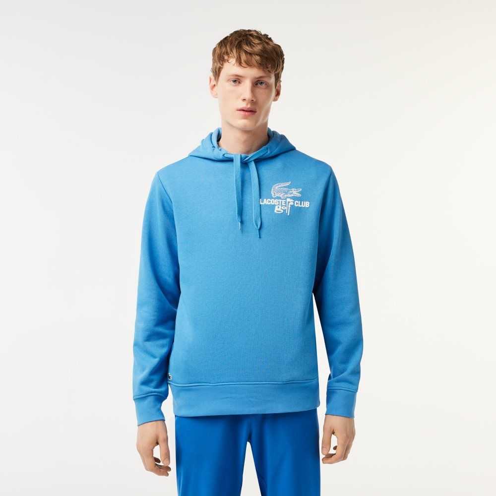 Blue Lacoste Golf Relaxed Fit Hoodie | IBJLKH-217