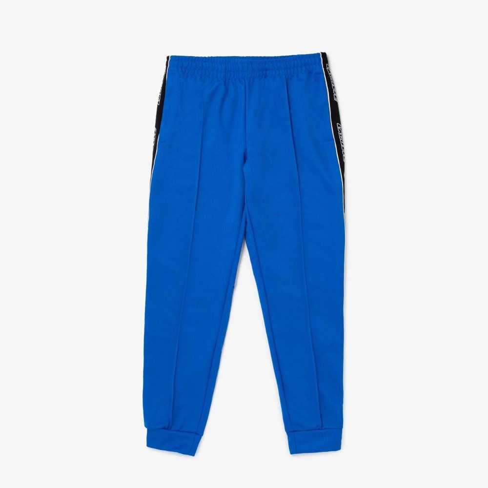 Blue Lacoste Heritage Contrast Bands Trackpants | YXOQES-803