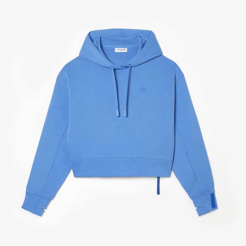 Blue Lacoste Hooded Sweatshirt | EFRDQS-472