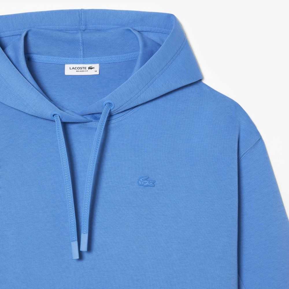 Blue Lacoste Hooded Sweatshirt | EFRDQS-472