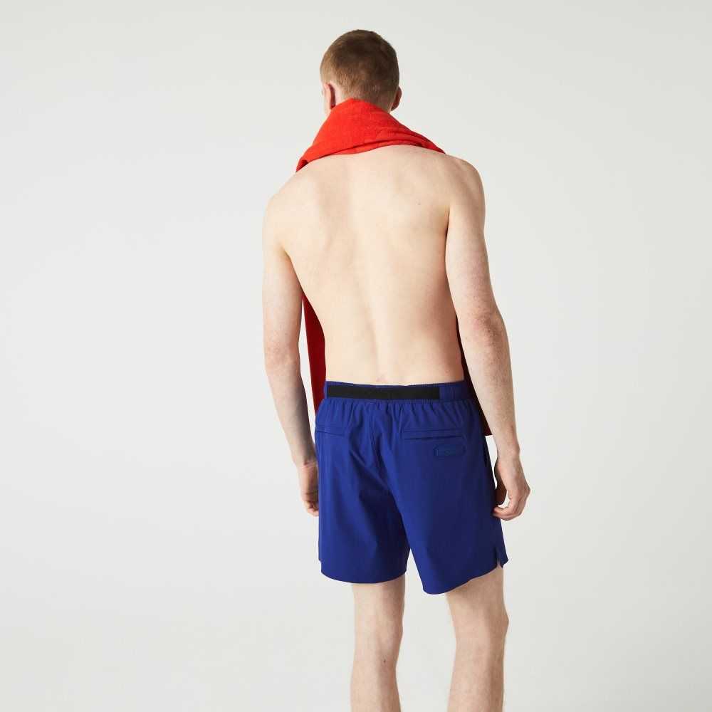 Blue Lacoste Light Swim Trunks | DVRTCX-652