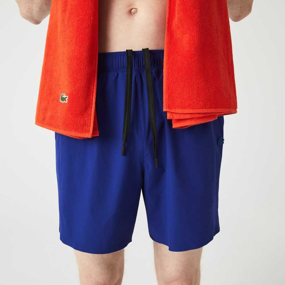 Blue Lacoste Light Swim Trunks | DVRTCX-652