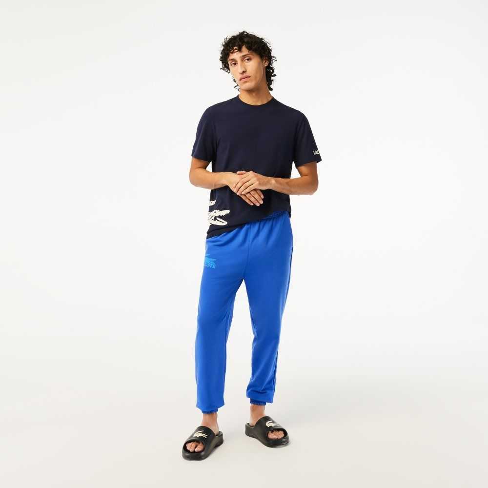 Blue Lacoste Lightweight Lounge Pants | FTAZUC-485