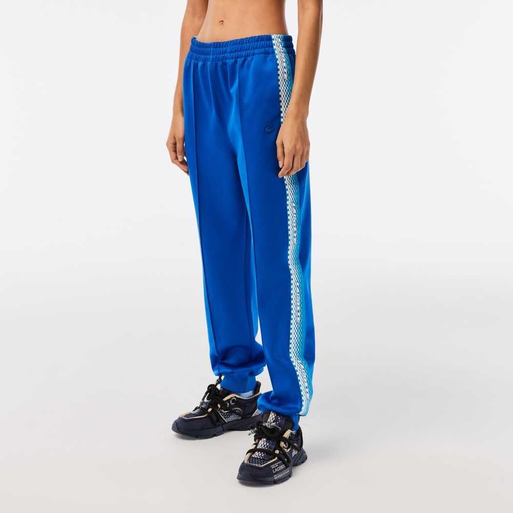 Blue Lacoste Logo Stripe Track Pants | BVFOTP-623