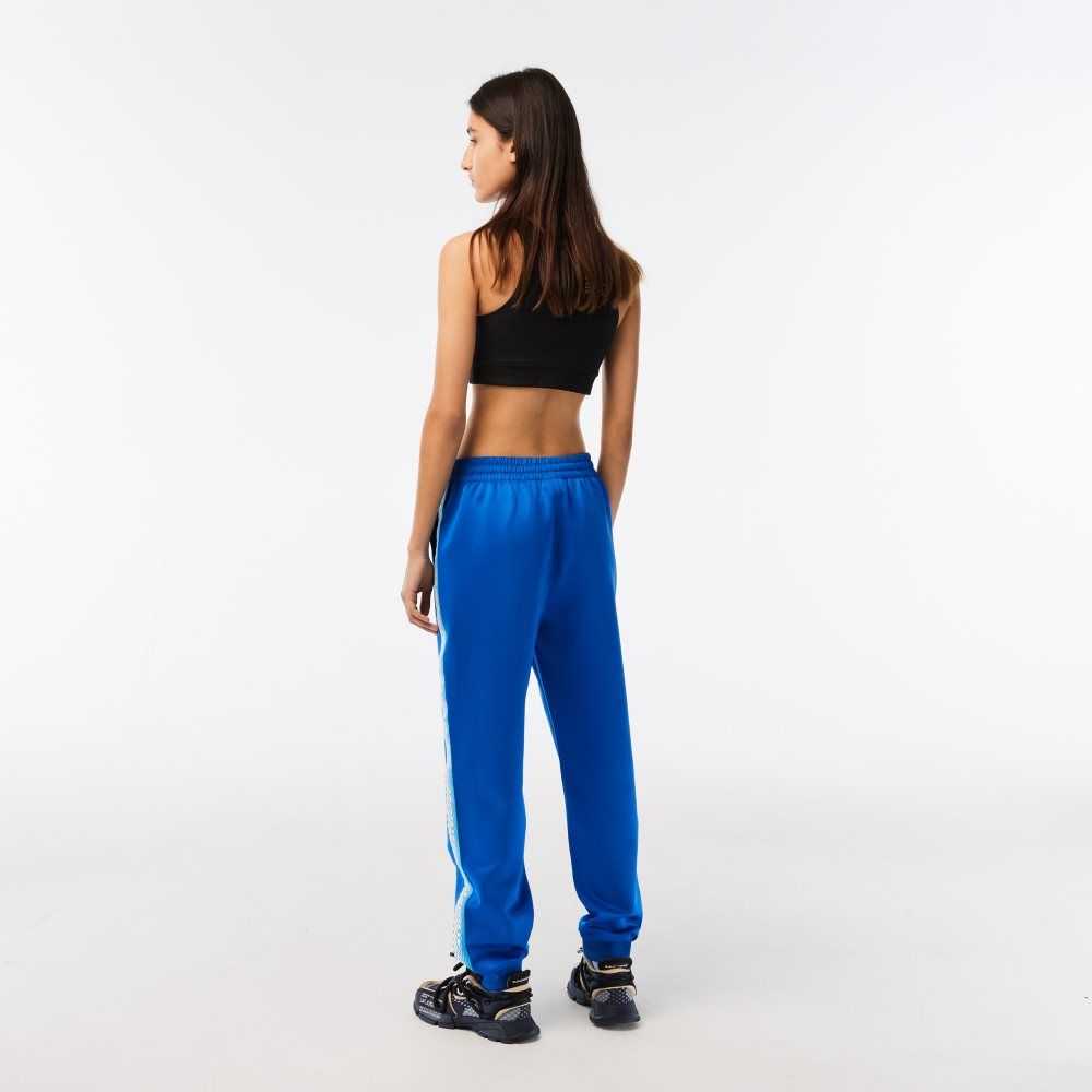 Blue Lacoste Logo Stripe Track Pants | BVFOTP-623