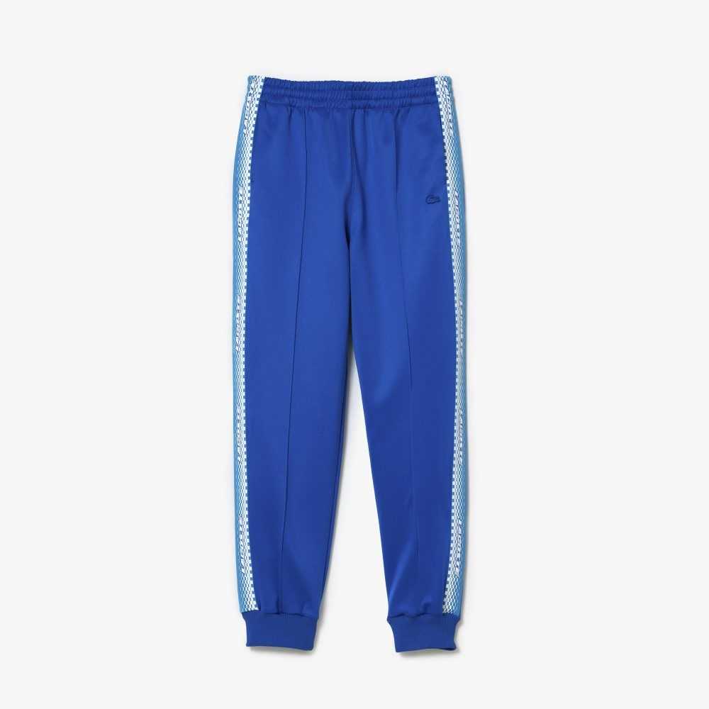 Blue Lacoste Logo Stripe Track Pants | BVFOTP-623