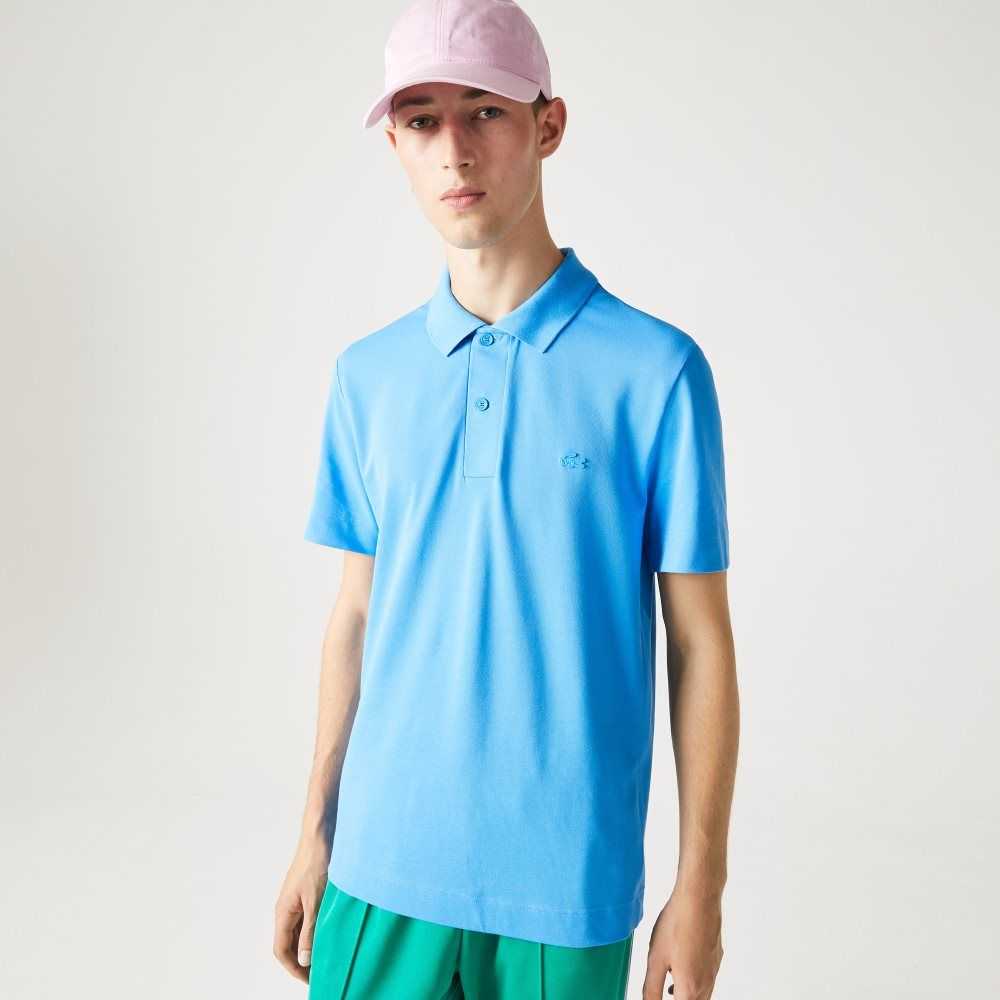 Blue Lacoste Movement Ultra Light Pique Polo | EIQBLO-402